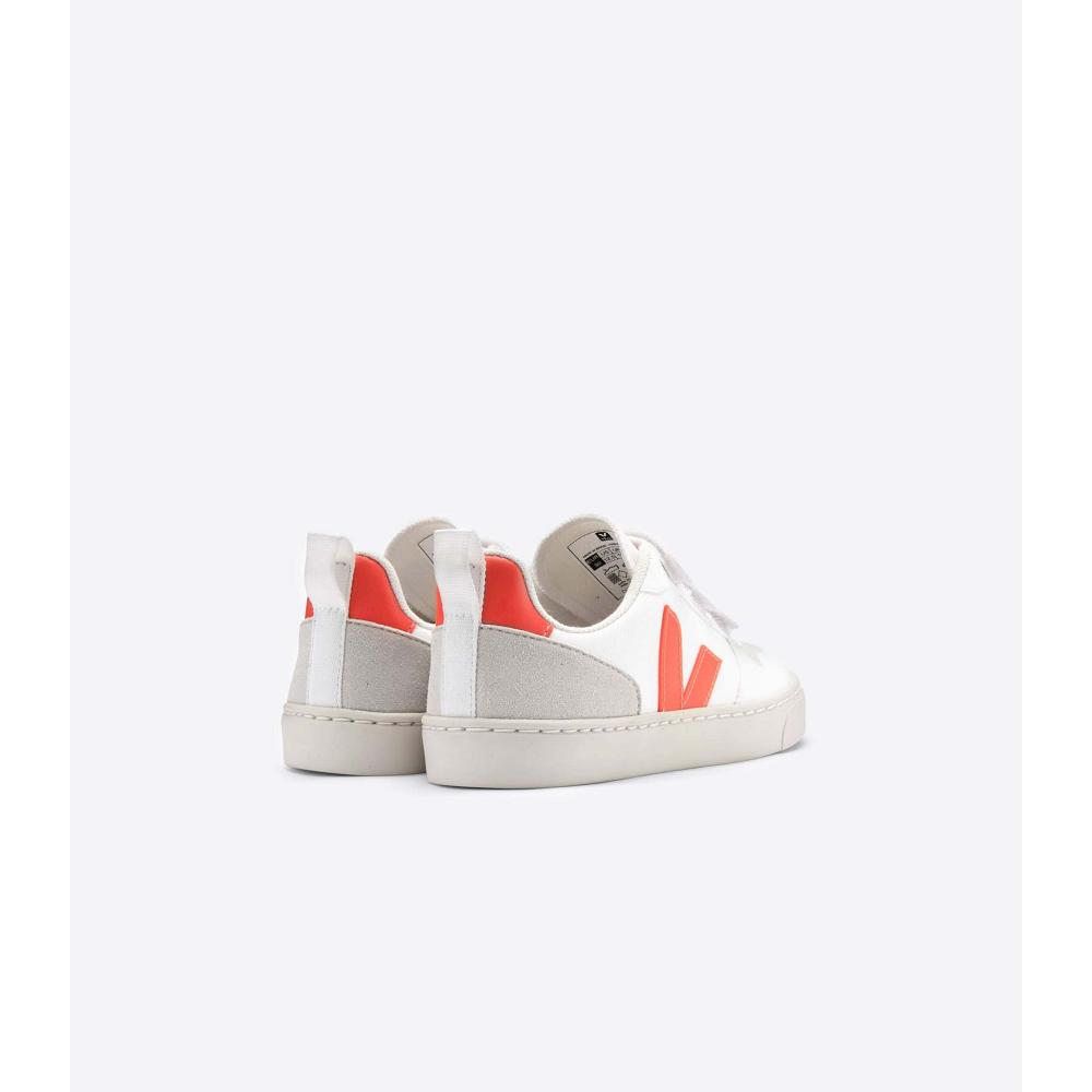 Veja V-10 CWL Kids' Sneakers White/Orange | NZ 858DFM